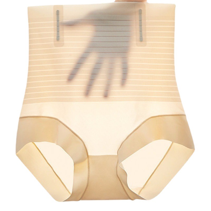 Seda de hielo sin costuras más tamaño vientre contrayendo pantalones corsé fuerte Cintura alta cadera levantamiento vientre contraer ropa interior de las mujeres