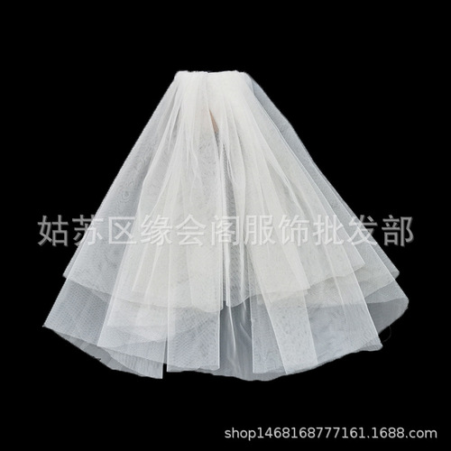 Veil female white bride main wedding dress proposal receipt registration photo props French jewelry hair accessories light little girl