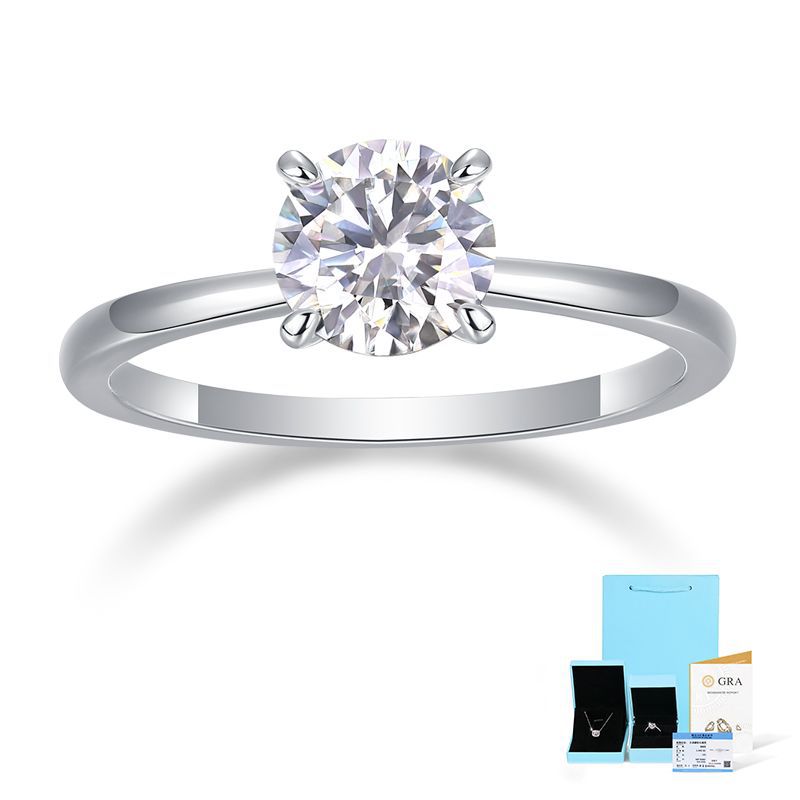 Oath moissanite 1 carat (naked goods + certificate + gift box)