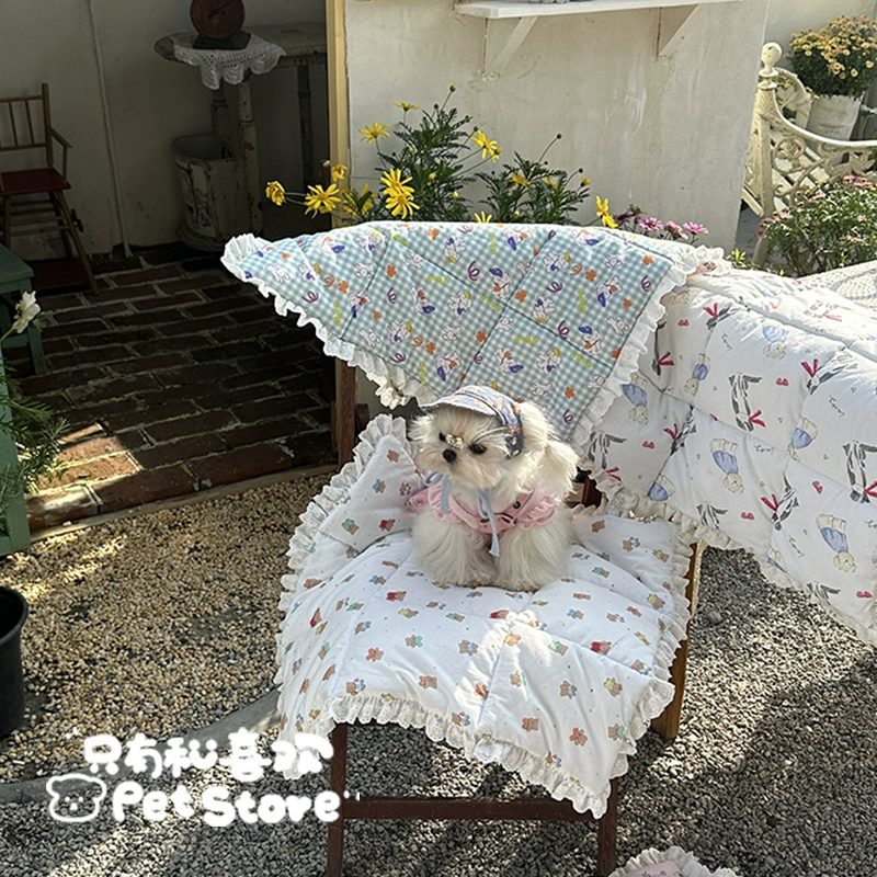 Ручной кружевной хлопок для домашних животных собаки кошки коврик для собак четыре сезона универсальный собачий коврик для кондиционирования воздуха матрас коврик для автомобиля