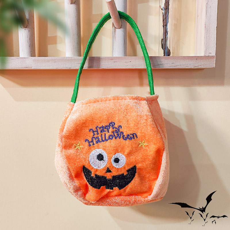 新しいハロウィンバッグ装飾用品フード付きラウンドトートバッグハロウィン子供のキャンディギフトバッグカボチャバッグ|undefined