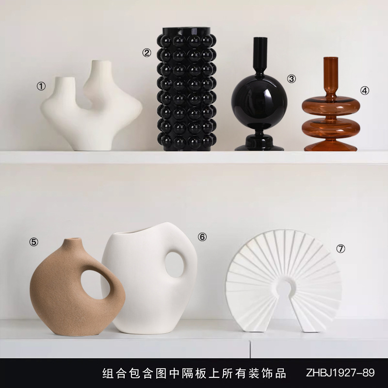 わびさびスタイルの抽象的な芸術的なソフト装飾品モダンなリビングルームのテレビキャビネットワインキャビネットニッチホームインテリア卸売|undefined