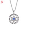 Blue diamond, pendant stainless steel, necklace, European style