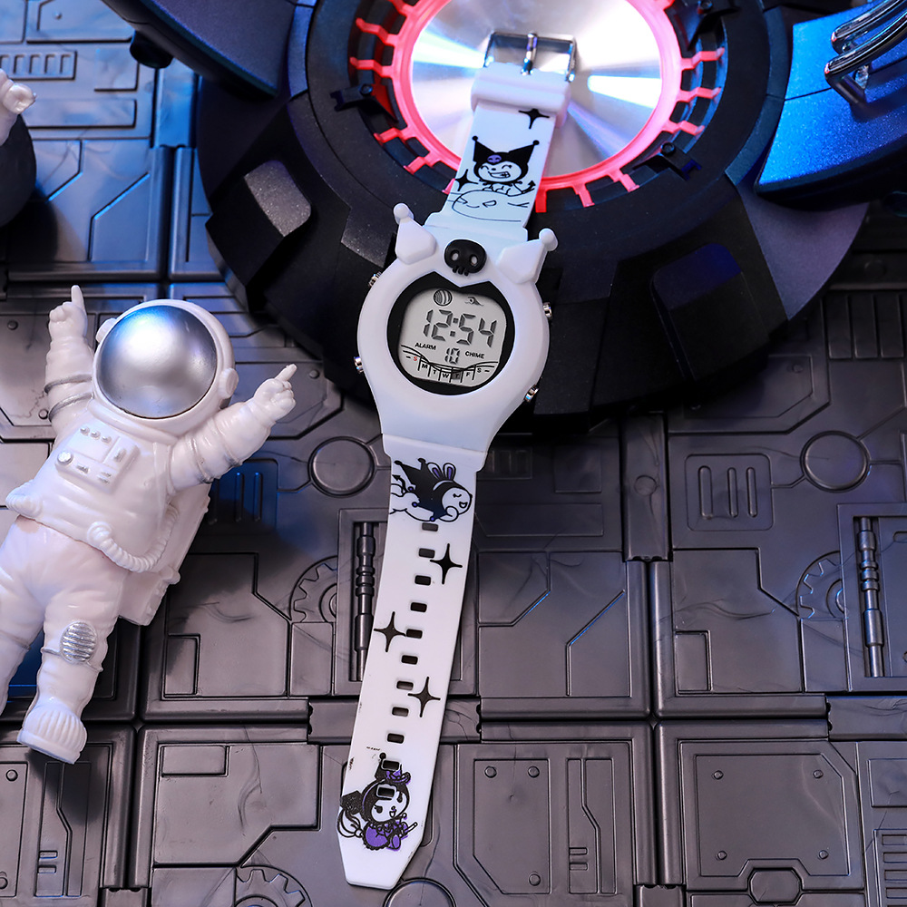 2024 nuevos niños dibujos animados grandes números multifuncionales serie impermeable relojes electrónicos unicornio viento del campus