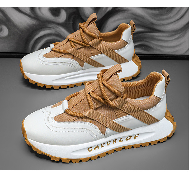 Herren neue Frühjahr neue dicke Sohlen vielseitig Sport und Freizeit Papa Herren Erhöhung verschleißfest und atmungsaktiv_voghion.com