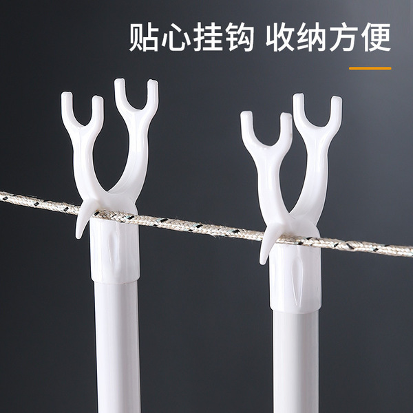Clothes pole household telescopic clothes fork rod take clothes…