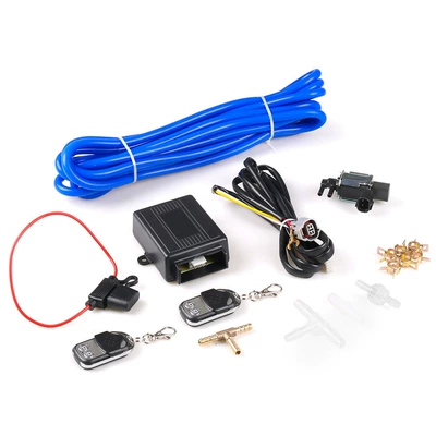 Car modified stainless steel air control exhaust valve door sleeve with remote control (Exhaust manifold) - pneumatic-valve-remote-control-assembly-2-remote-controls