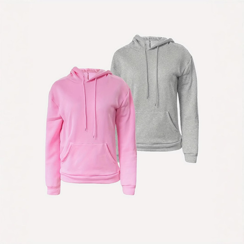 【European size】solid color drawstring hoodie, factory