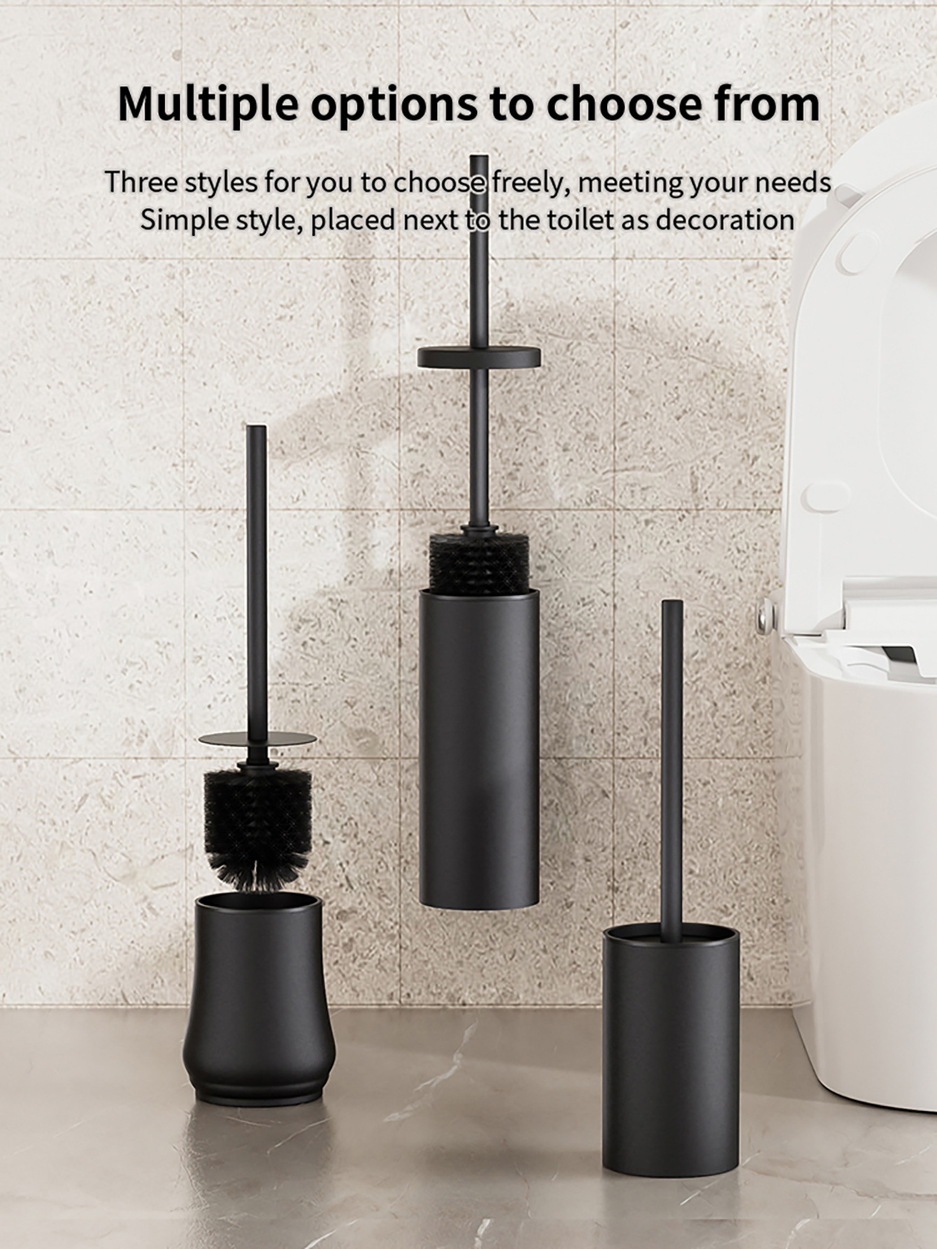 Toilet Base Home Use 360°Toilet Brush With Long Handle For Cleaning Without Dead Angles_voghion.com