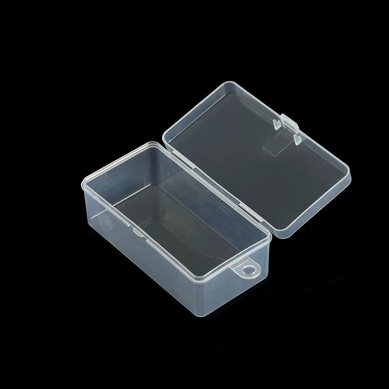 Manicure Storage Box, 5-Compartment Clear Plastic Case with Lash & Brush Set, Small