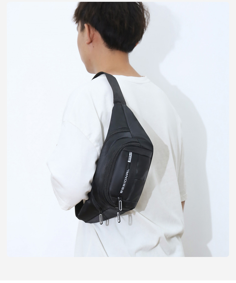 Wholesale of foreign trade waist bags, men's leather chest bags, large-capacity crossbody bags for travel, men's business outdoor mobile phone bags undefined