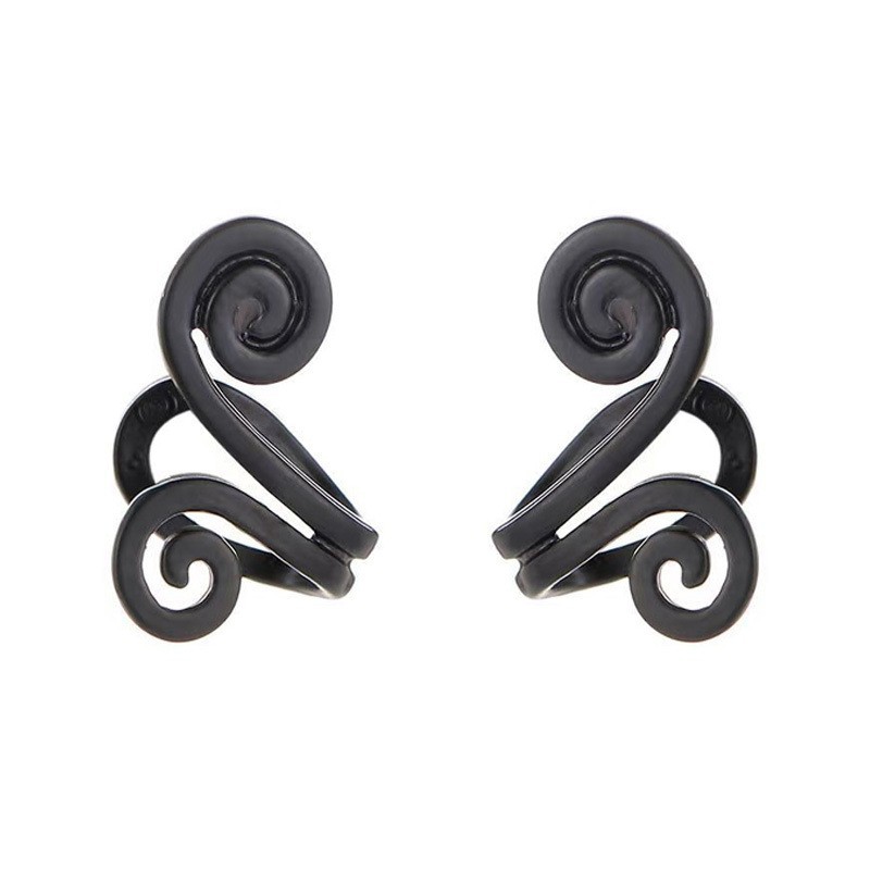 Japonés y coreano personalidad simple moda apretado aro Sun Wukong oreja clip Corea del Sur flor forma earless ear studs precio único