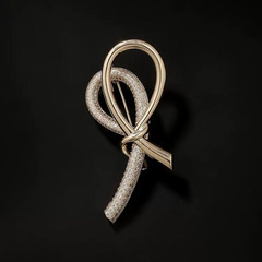 Classic light luxury bow brooch women's design niche fashion ins trendy personality suit sweater pin accessories