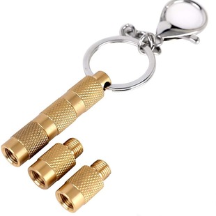 Off-road vehicle tire exhaust valve four-in-one solid brass easy storage tire deflation tool