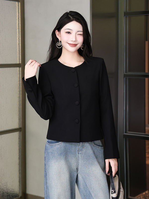 咖色小香风西装外套女秋2025新款高级感名媛气质休闲西服上衣|undefined