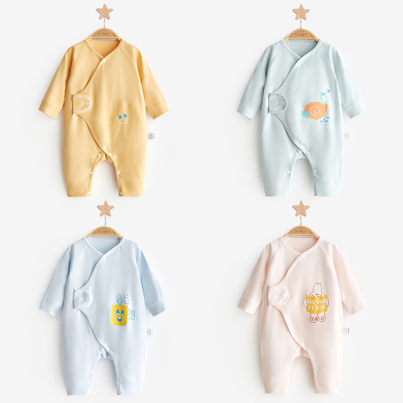 Ropa de bebé recién nacido primavera y otoño verano traje monje fino pijamas mameluco niños y niñas bebé mono image 3