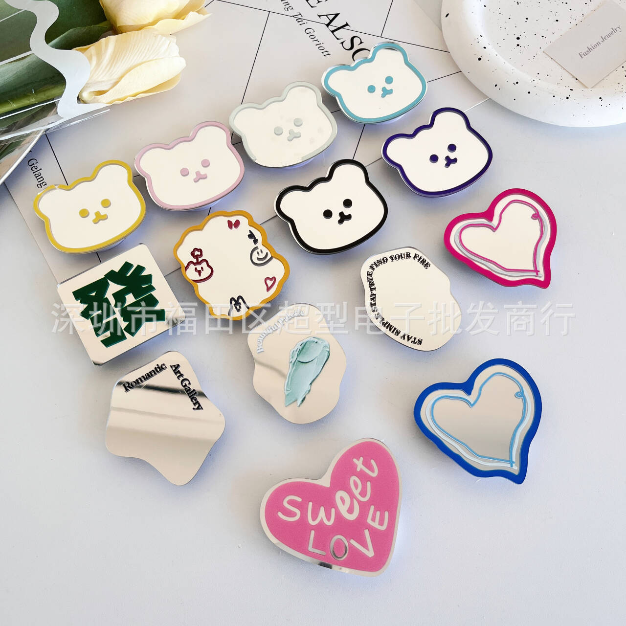 diy Mobile Phone Case Decorative Mirror Acrylic with Frame Lens Jewelry Cream Glue Accessories Handmade Glue Material