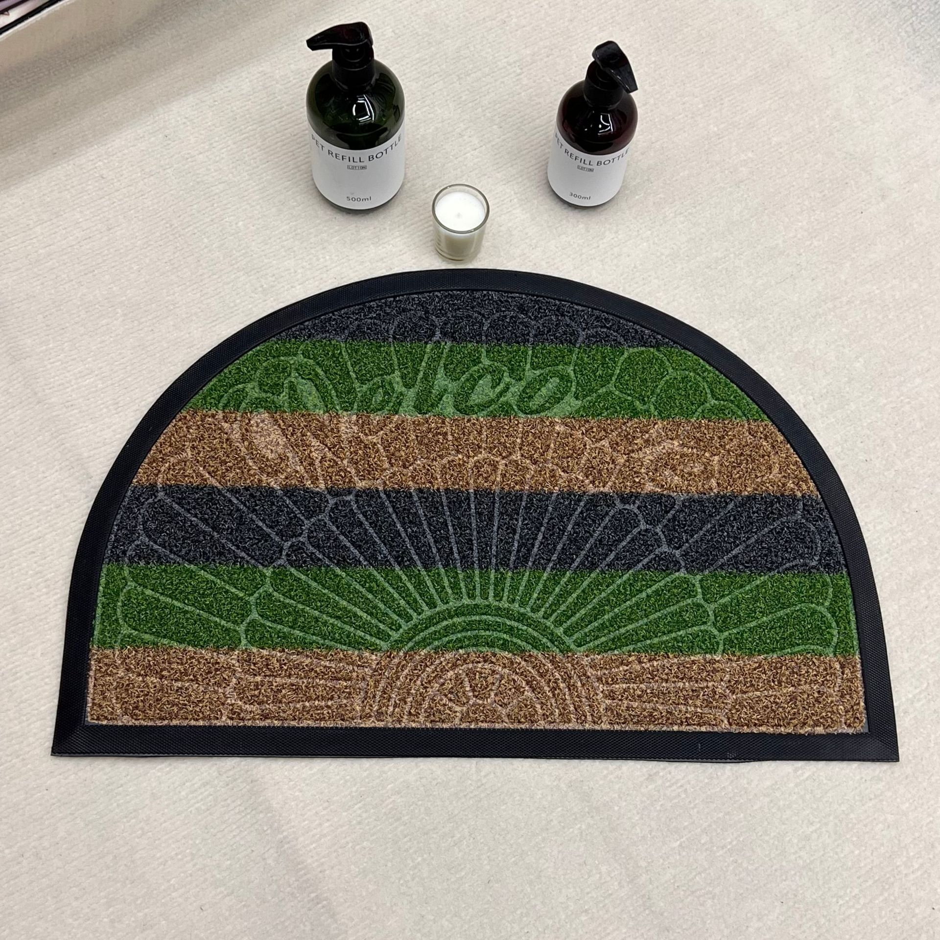 Comercio exterior simple fricción almohadilla de tierra puerta de entrada al aire libre antideslizante almohadilla de pie porche alfombra resistente al desgaste fácil de limpiar