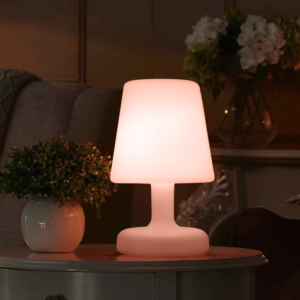 Transfronterizos LED lámpara de escritorio pequeña lámpara de atmósfera de color de moldeo de rotación lámpara de noche de carga USB lámpara de escritorio de atenuación colorida lámpara de protección de ojos