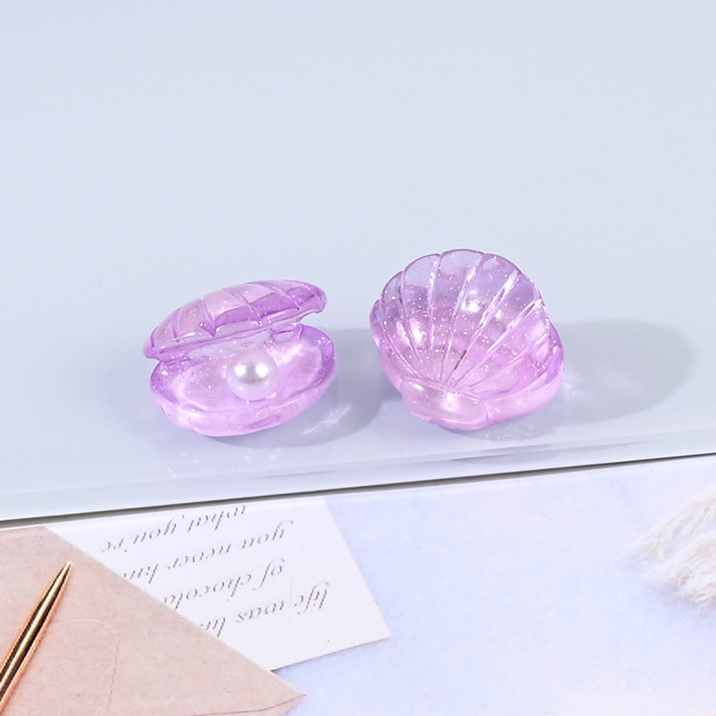 Resina artificial perla Shell agujero zapatos DIY accesorios horquilla DIY crema pegamento accesorios pequeños accesorios resina accesorios pequeños