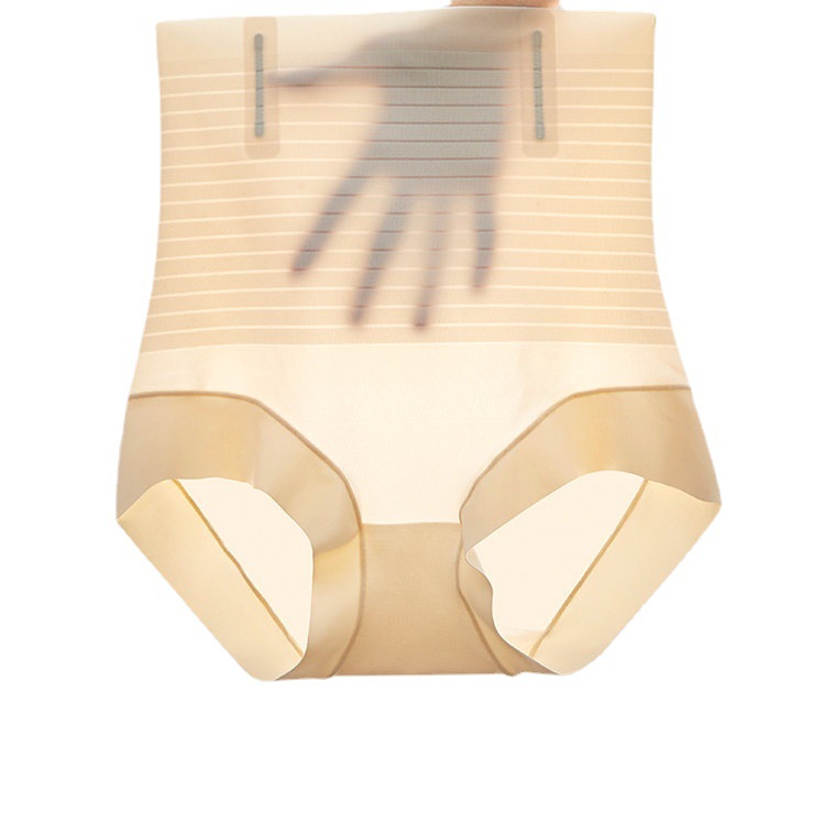 Seda de hielo sin costuras más tamaño vientre contrayendo pantalones corsé fuerte Cintura alta cadera levantamiento vientre contraer ropa interior de las mujeres