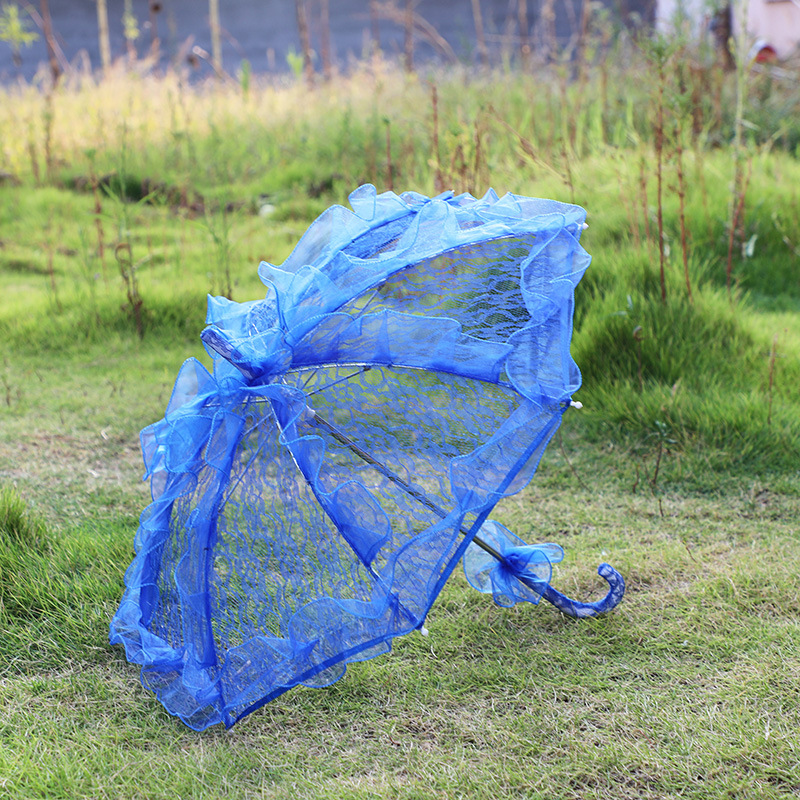 Actuación de baile Accesorios de boda Paraguas de encaje Paraguas de boda de estilo europeo Paraguas de boda de novia Paraguas de decoración de boda al aire libre Paraguas artesanal