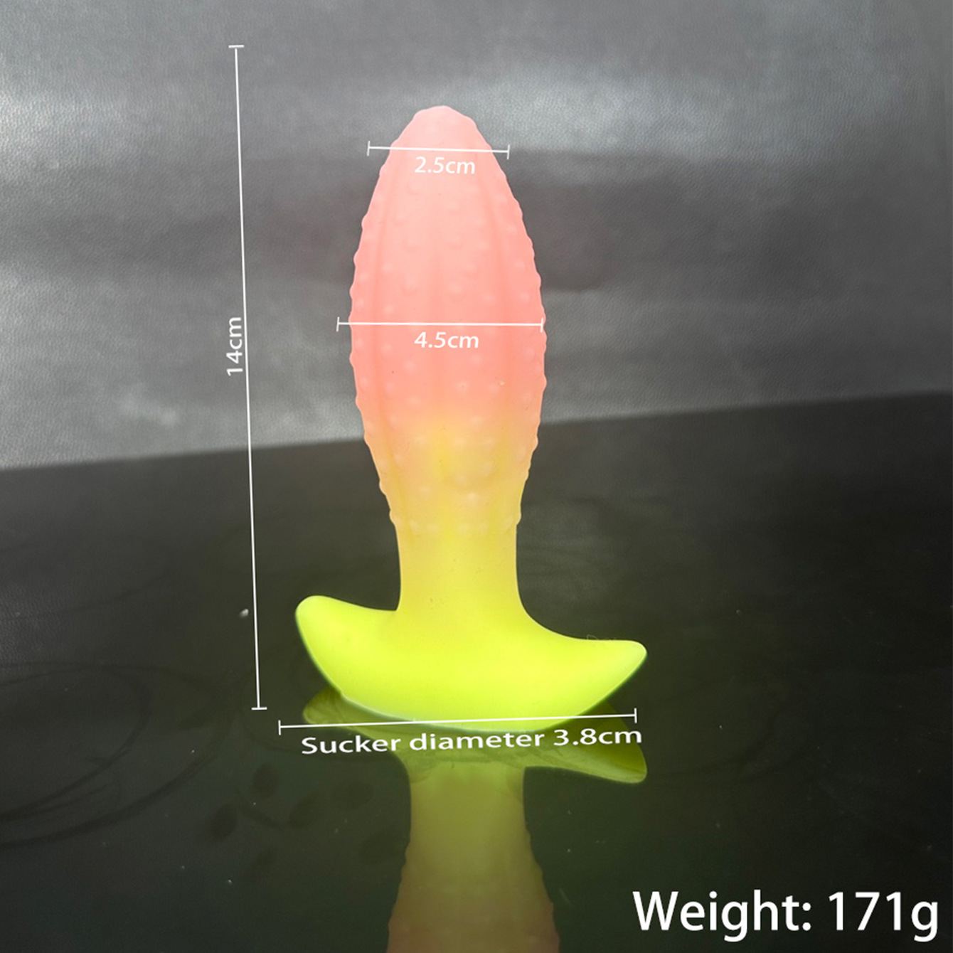 Jiuai Pineapple Anal Plug, Small Liquid Silicone, Colourful Alternative Adult Toy — detail image 7