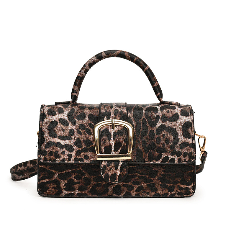 Bolso de hombro retro para mujeres 2024 nuevo estampado de leopardo de moda bolso de mochila de moda bolso cuadrado de moda bolso de personalidad europea y americana