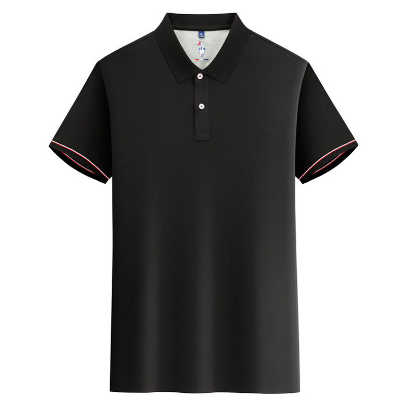 De gama alta casual suave antibacteriano transpirable durable solapa de verano de los hombres de manga corta Polo de seda de mora Polo personalización