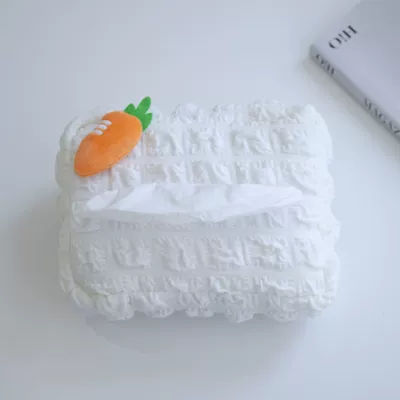 Sun Visor, Seat Hanging, Cute | Car tissue box/set - puff-tissue-box-white-radish