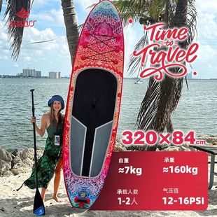 Aisunss American Original Inflatable Paddle Board Stand-Up Water Surfboard Sup Leisure Lure Paddle Board Boat