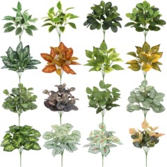 シミュレーション緑植植物壁生け花フィルム葉緑植配材家庭結婚祝い布景シダ葉ペルシャ葉