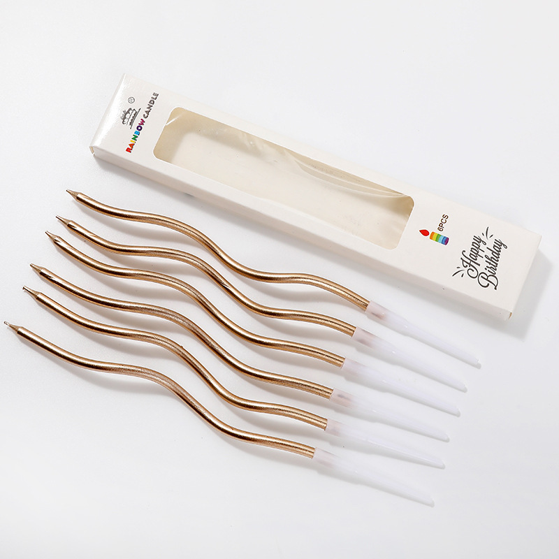 10 cajas de velas curvas-champán