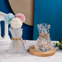 ins风创意水晶折纸花瓶摆件客厅电视柜透明水养插花郁金香装饰品