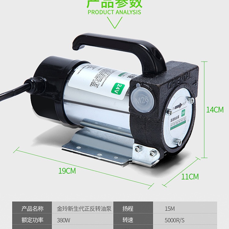 12V24V220V直流抽油泵  柴油机油泵电动抽油泵 电动油泵加油机
