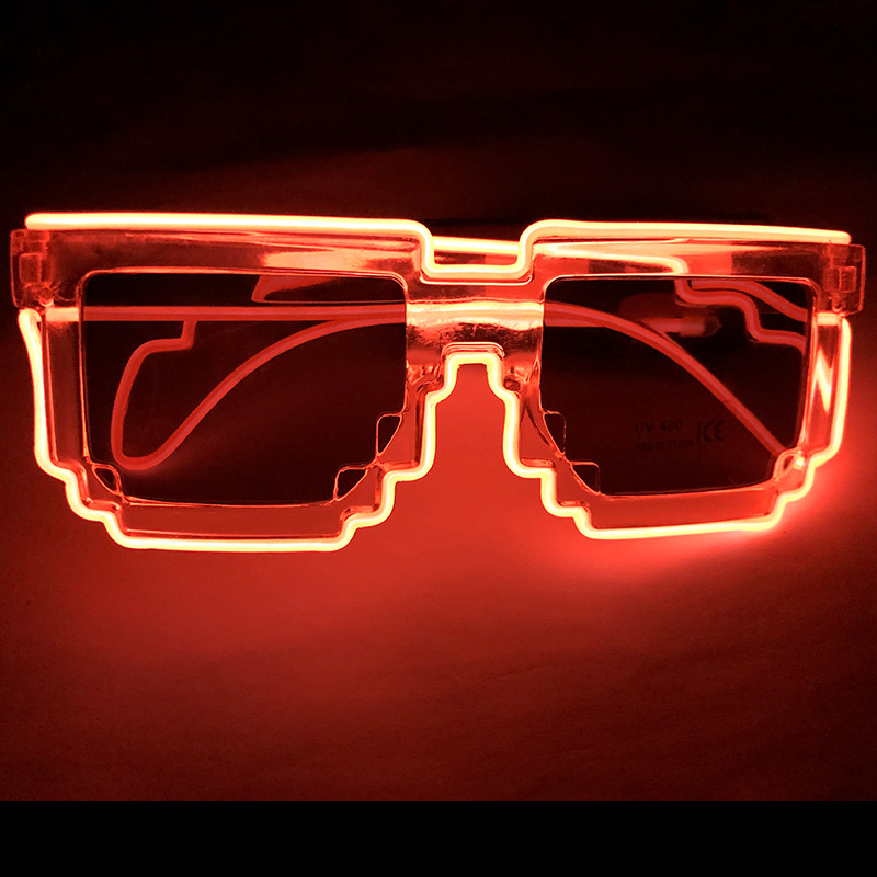 Gafas LED con Mosaico de Celebridades de Internet Transfronterizas, con un Toque Tecnológico, Gafas Luminosas Intermitentes, Accesorios Fluorescentes para Entretenimiento en Bares