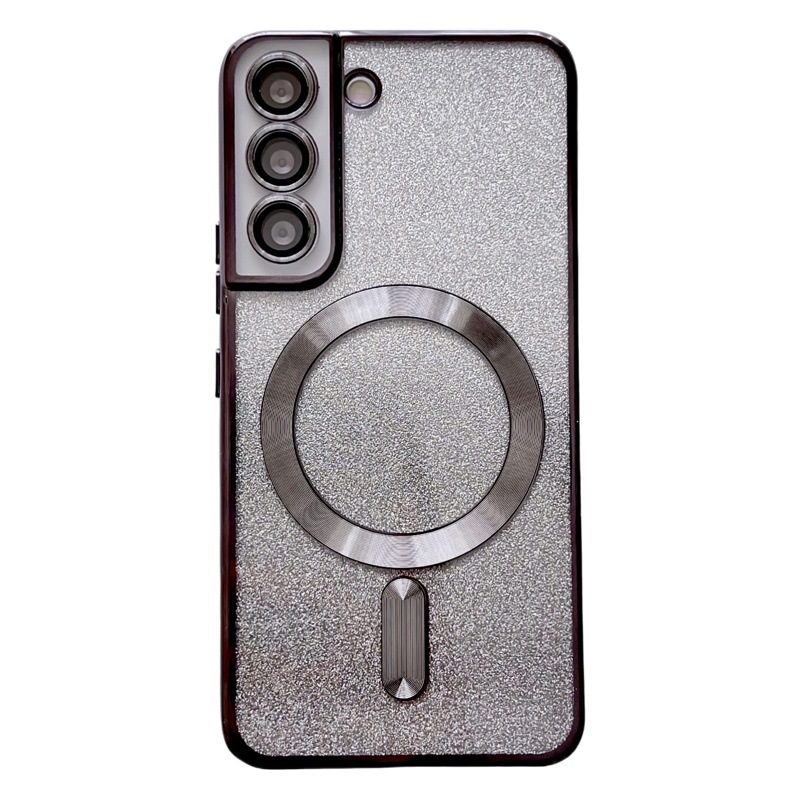 Funda Protectora para Teléfono Samsung S25edge con Degradado Brillante, Galvanoplastia, Succión Magnética, Apta para Lente S24U, Diseño de CD, Cubierta Protectora Suave