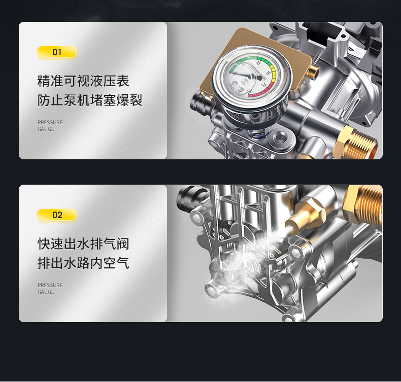 Suitable for Car Washing Machine 220V High-Power Cleaning Machine Supercharged Water Gun Car Household High-Pressure Powerful Floor Washing Artifact