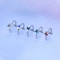 Прямые продажи с фабрики, трансграничные корейские модные простые популярные различные пятиконечные звезды, кольца для губ, ювелирные изделия для губ, оптовая продажа