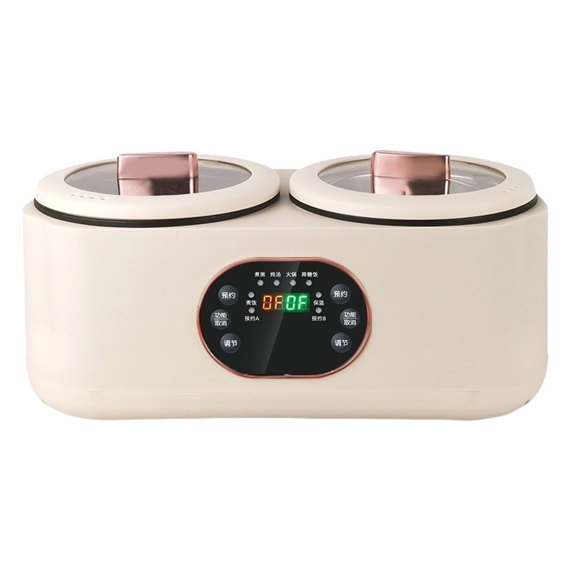 Douyin caliente-venta de doble línea de arroz cocina automática cocina de arroz multi-funcional mandarín pato eléctrico olla caliente cocina eléctrica inteligente