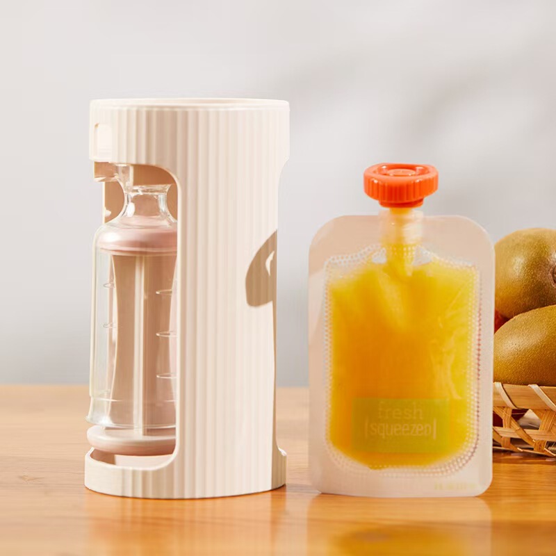 儿童果泥挤压器分装器储存袋婴儿辅食机挤压器炸果机塑料果泥器|undefined