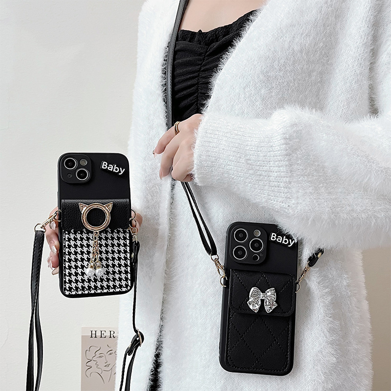 Protective Phone Case With Bow Lanyard For Iphone Models_voghion.com