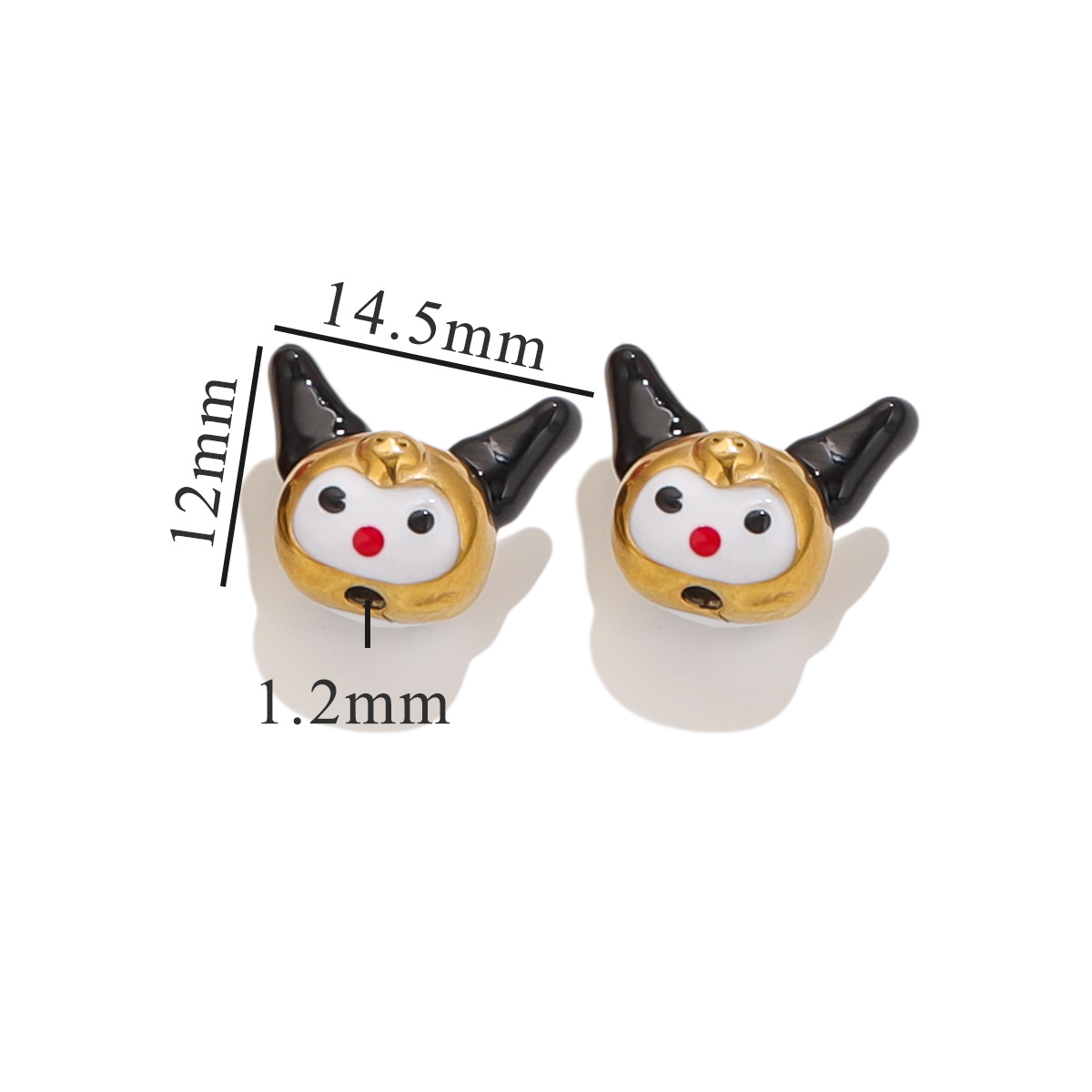 Acero inoxidable goteo de aceite gran agujero dibujos animados cuentas de acero de titanio cuentas espaciadoras accesorios lindos joyas de pulsera DIY accesorios