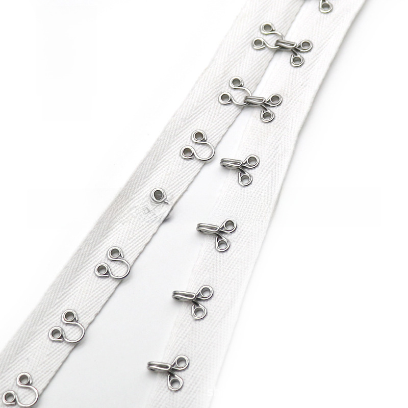 순수한면 헤링본 벨트 플라이 버클 칼라 후크 더블 아일렛 버클 리딩 후크 웨빙 모자 네일 합금 후크 벨트