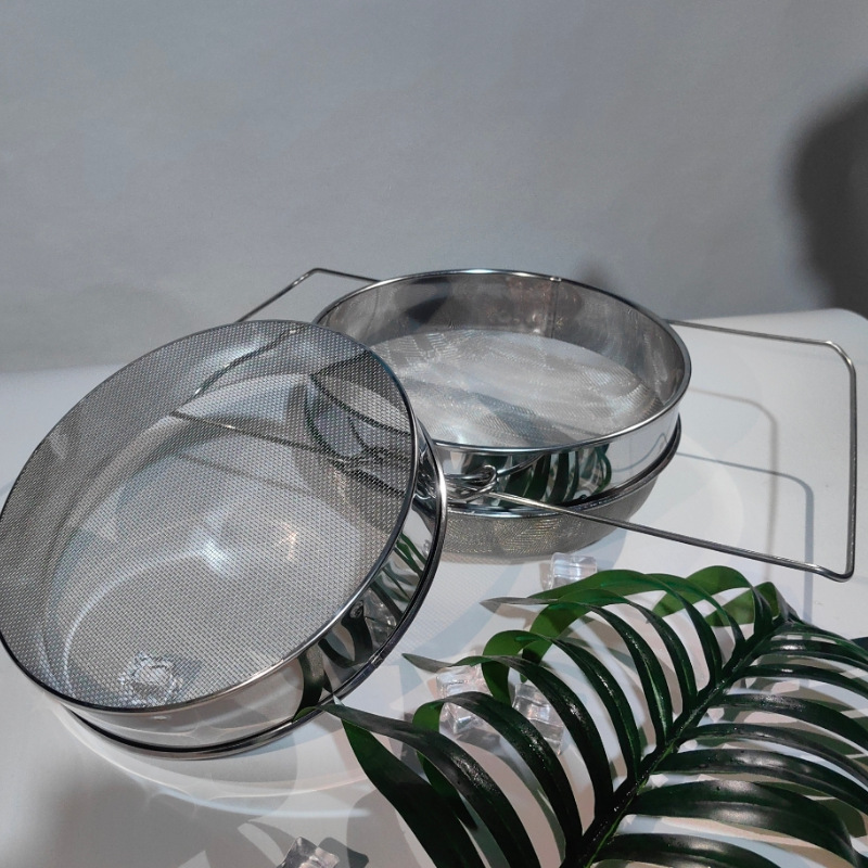 Stainless Steel Double-Layer Honey Filter Multi-Function Adjustment 304 Ultra-Fine Gauze Sieve Bee Sugar Impurity Honey Shaking Tool