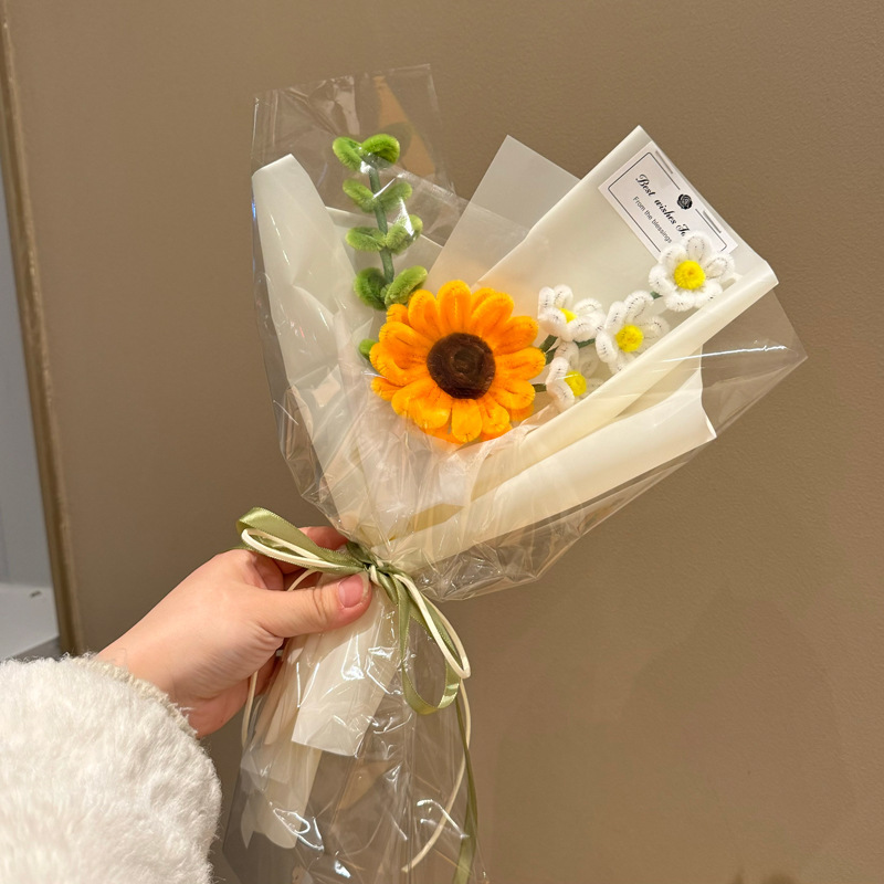 七夕情人节扭扭棒成品花束手工材料包送老师闺蜜教师节礼物花|undefined