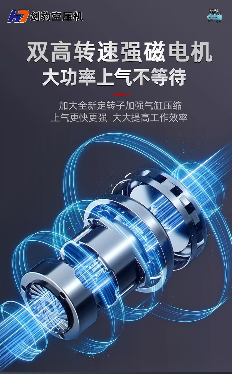 Oil-free air compressor, silent air pump, industrial-grade air compressor, small 220V high-pressure air pump for painting and woodworking