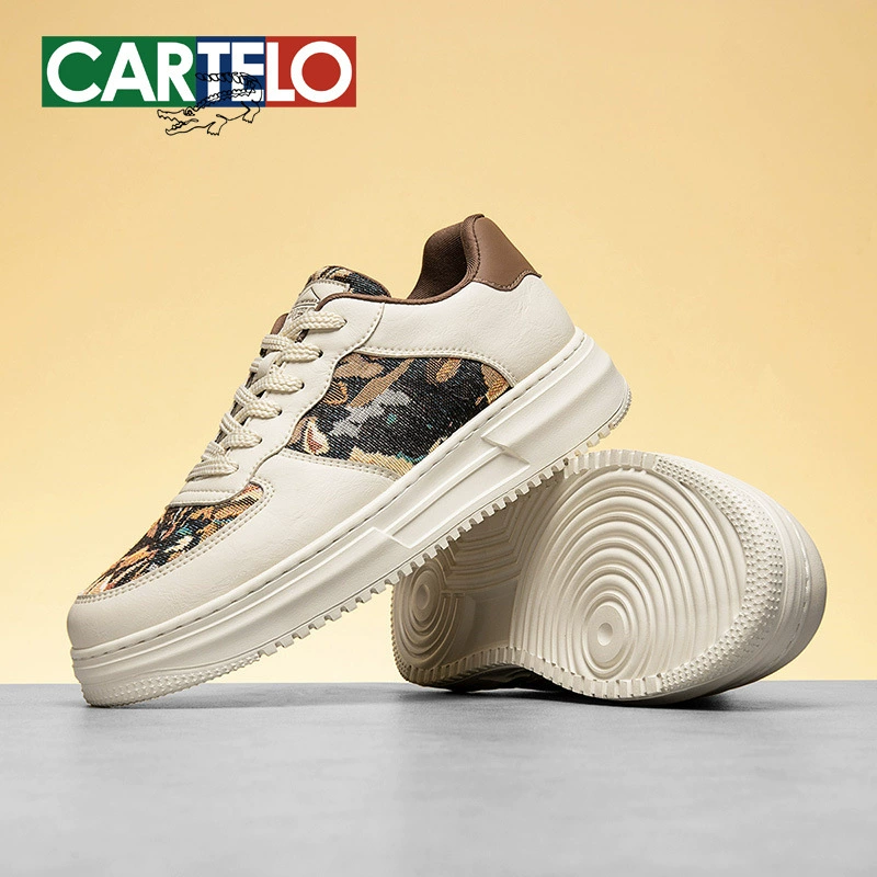 Кроссовки Cardile Crocodile, китайские модные кроссовки, спортивные повседневные кроссовки с вышивкой и сеткой, кроссовки на толстой подошве, мужская обувь для осени и зимы