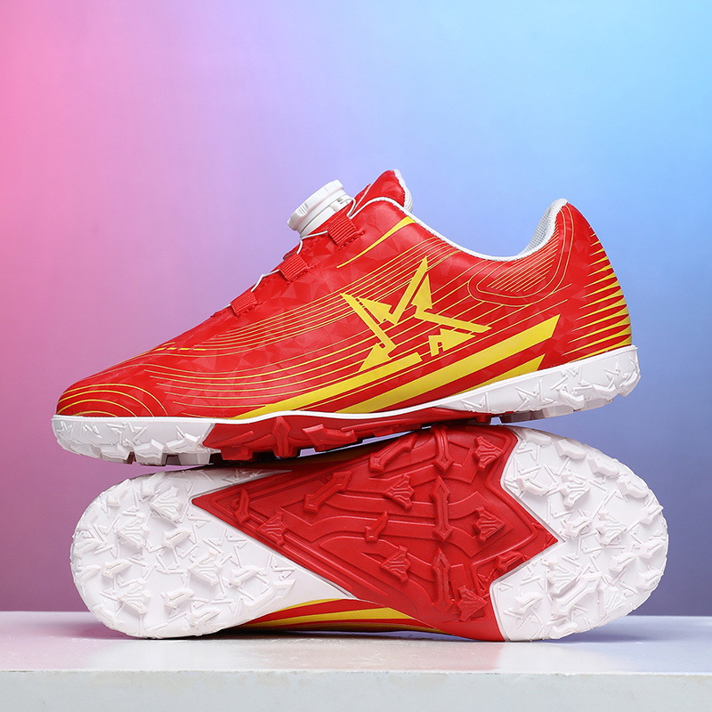 Baochuan2025 nuevos zapatos de fútbol para niños botón giratorio para niños TF zapatos de entrenamiento de fútbol transfronterizos