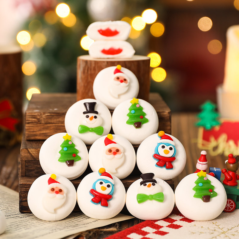 Christmas Candy Sandwich Marshmallow Gummy Cartoon Christmas Snowman Old Man Boxed High Color Value Christmas Eve Gift